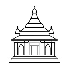 temple coloring page