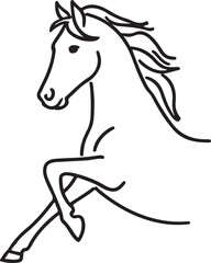 Elegant Horse Galloping with Flowing Mane equine animal