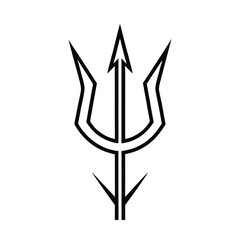 trident logo design poseidon spear sea ocean weapo