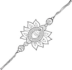 Intricate decorative rakhi design for raksha bandhan indian festival