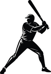 baseball player silhouette