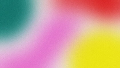 abstract unique grainy dark green, pink and orange colorful gradient background with soft noise texture, For website banner and header design	