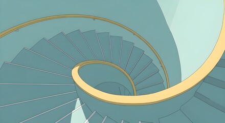 Obraz premium Spiral Staircase From Above