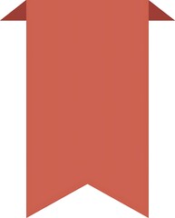 Fototapeta premium A simple red banner or ribbon shape isolated on a white background