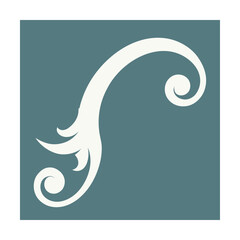 Minimalist Curved Rococo Accent Element