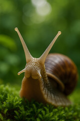 snail on a moss