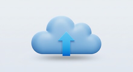 Upload cloud with arrow up animation
