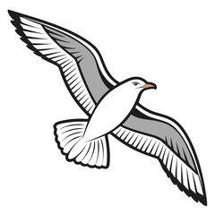 Seagull flying with this vibrant summer-themed AI vector design, perfect for tropical and beach-inspired digital projects.

 
