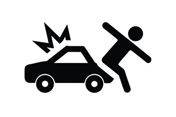 Naklejka premium accidents vector icon