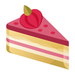 piece of cake with cherry