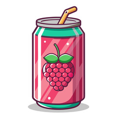 glass of juice and strawberry