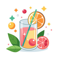 cocktail with orange and lime