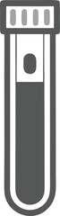 Gray Medical Test Tube Icon Graphic