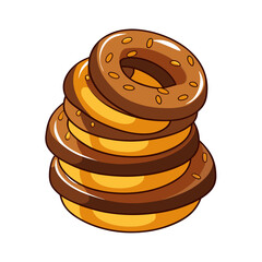 bread on white background