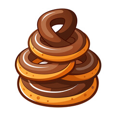 3d render of an abstract symbol made of wood