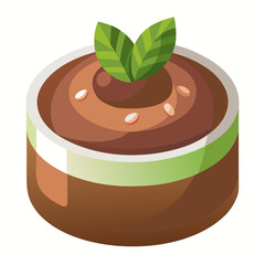 chocolate cake isolated on white