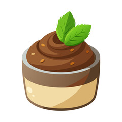 chocolate cake with mint