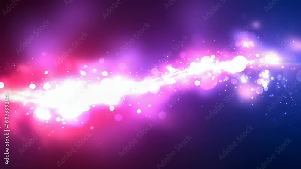 Poster dynamic particle light stream with captivating blue, purple, and red color gradient