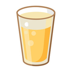 vector illustration of a glass of juice