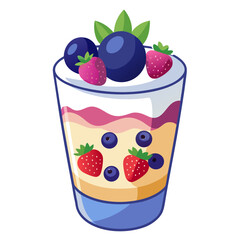 ice cream with berries