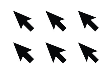 Fototapeta premium arrow cursor icon silhouette vector illustration