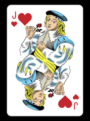 Jack of Hearts playing card - Classic design.