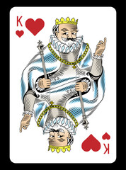 King of Hearts playing card - Classic design.