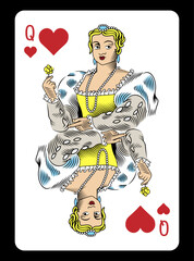 Queen of Hearts playing card - Classic design.