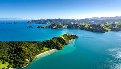 Fototapeta premium Panoramic view of a coastal bay