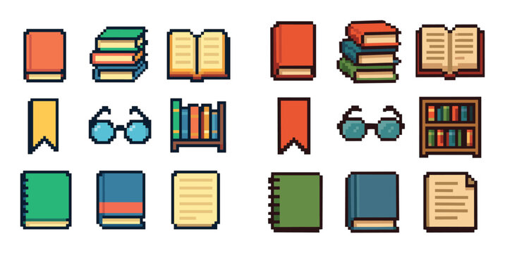 Pixel Art Education Icons