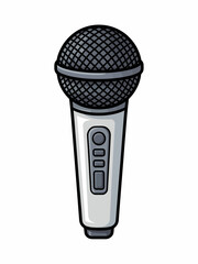 microphone on white background