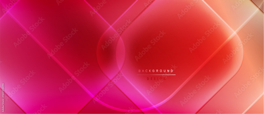 Aufkleber abstract gradient background. red, pink hues blend with glowing lines forming geometric shapes. mode
