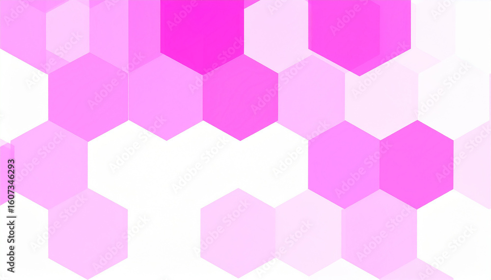 Poster abstract geometric background. background with pink hexagonal shapes. 3d illustration. background fo