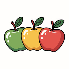 red apple vector illustration