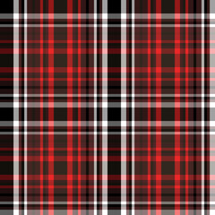 Red and black tartan plaid pattern