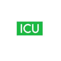Icu symbol isolated on white 