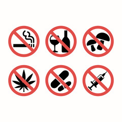set of no smoking signs