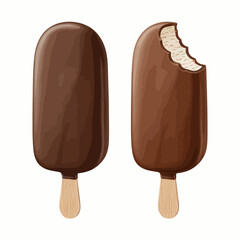 chocolate ice cream isolated