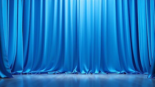Regal theatre curtains royal blue sweep shut chroma key stage silky K granting editors luxurious transition award galas stage play credits educational