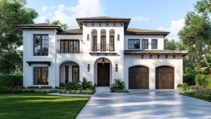 Large, elegant, Mediterranean-style home