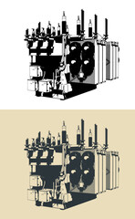 Distribution transformer illustrations