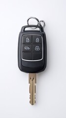 Remote control car key on a white background showcases professional digital photography techniques and award-winning composition that captures clean details and soft shadows