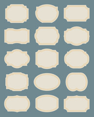 set of vintage labels