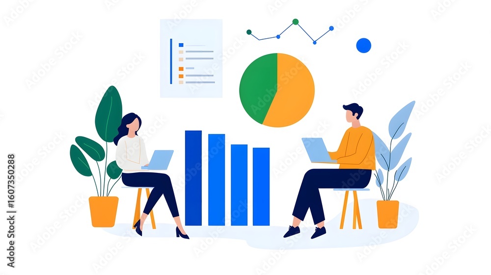 Poster data analysis with graph and chart visualization
