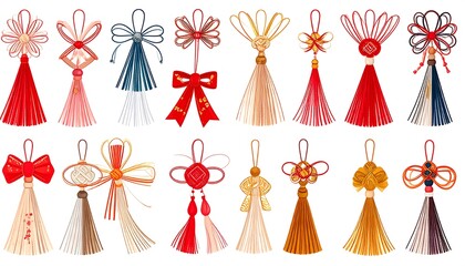 Collection of decorative Japanese knots