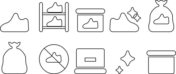 Shoe care icons set, footwear cleaning and maintenance collection, leather polish and repair group in flat and line style, brush, shine, protection, tools, sneaker, boot, fashion vector