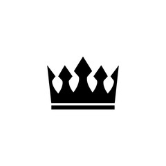 A modern minimalist crown logo in black color. Perfect for luxury brands, royal themes, high-end businesses, or elegant branding identities. This vector graphic features a stylized crown with clean li © Manjadda