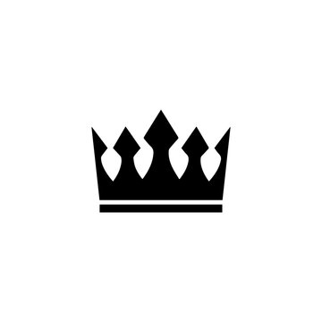 A modern minimalist crown logo in black color. Perfect for luxury brands, royal themes, high-end businesses, or elegant branding identities. This vector graphic features a stylized crown with clean li