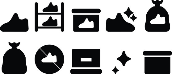 Shoe care icons set, footwear cleaning and maintenance collection, leather polish and repair group in flat and line style, brush, shine, protection, tools, sneaker, boot, fashion vector