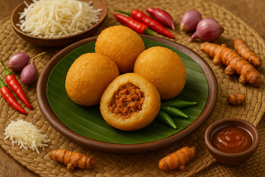 Combro &ndash; Savory Indonesian Fried Cassava Snack Stuffed with Spicy Oncom